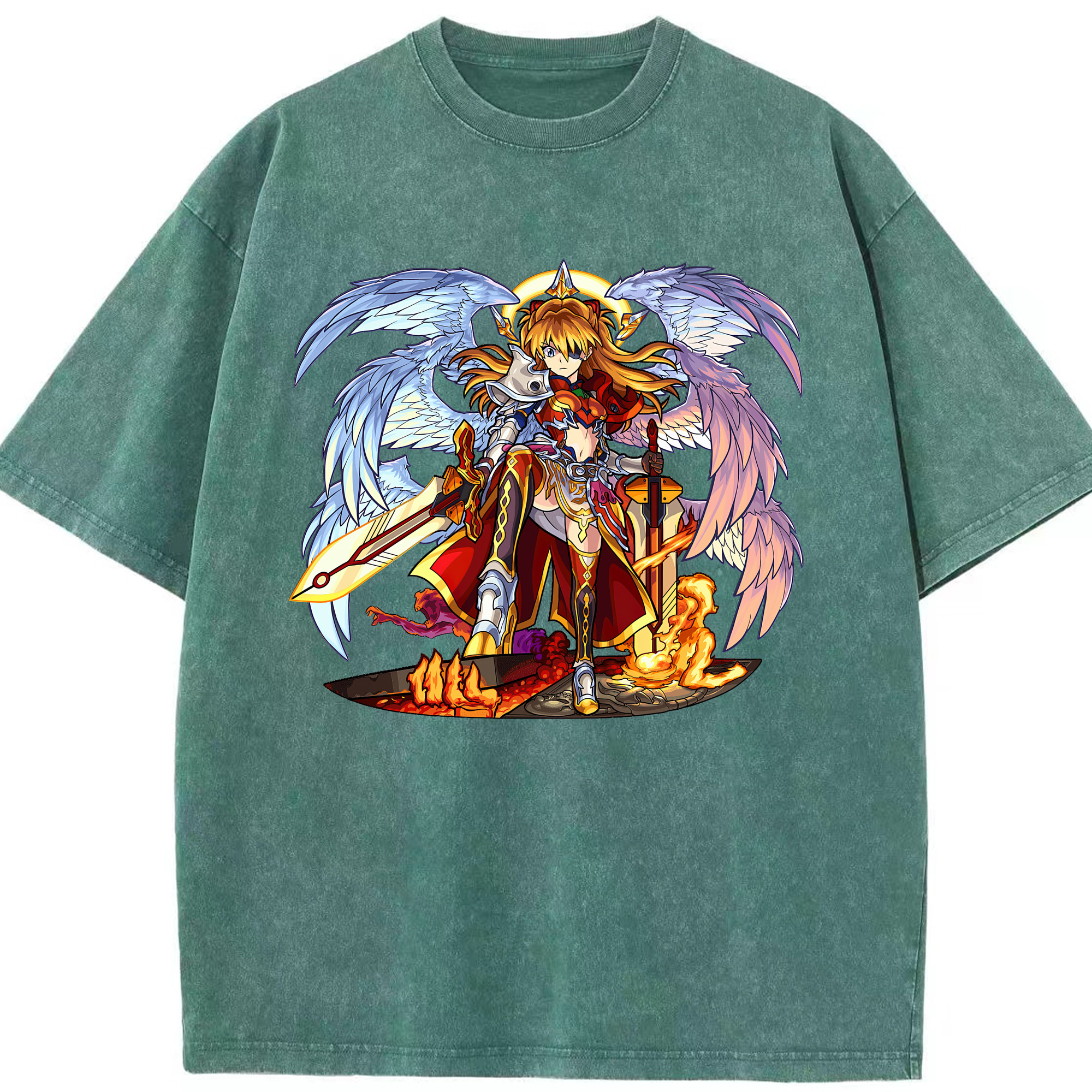 （画像用） EVA 新世紀エヴァンゲリオン 綿100% ヴィンテージ風 半袖Tシャツ（フロントプリント）
